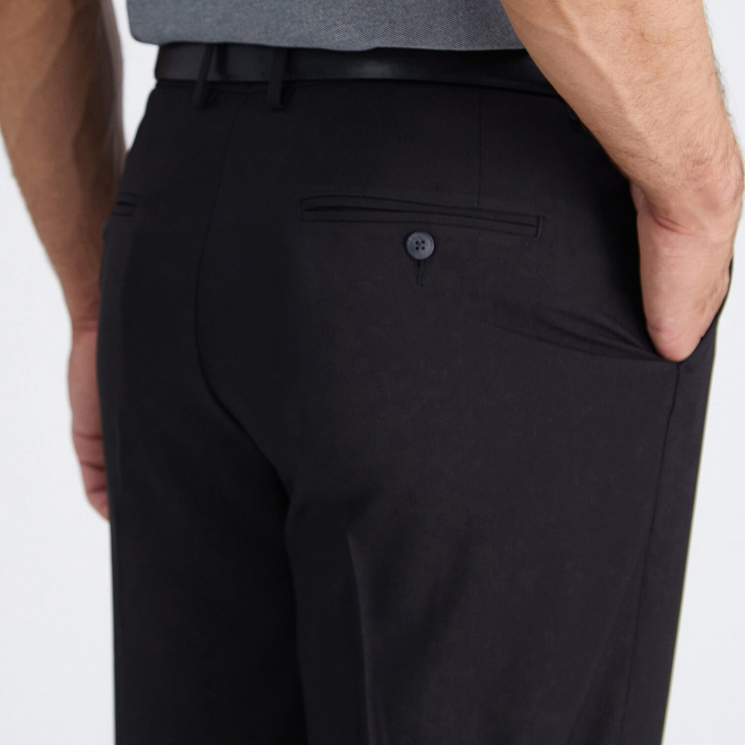 Haggar Smart Wash With Repreve Mens Stretch Fabric Classic Fit Flat Front Suit Pant