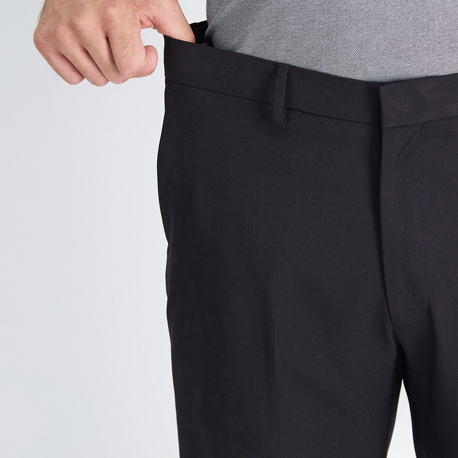 Haggar Smart Wash With Repreve Mens Stretch Fabric Classic Fit Flat Front Suit Pant