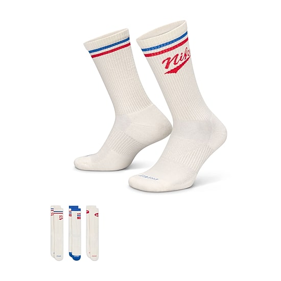 Nike Everyday Plus Throwback Unisex Adult 3 Pair Crew Socks