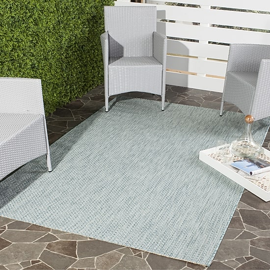Safavieh Courtyard Collection Flora Geometric Indoor/Outdoor Area Rug