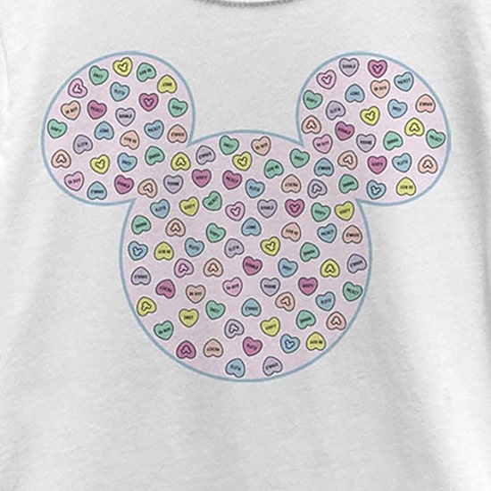 Disney Collection Little & Big Kid Girls Crew Neck Short Sleeve Regular Fit Mickey and Friends Mickey Mouse Minnie Mouse Graphic T-Shirt
