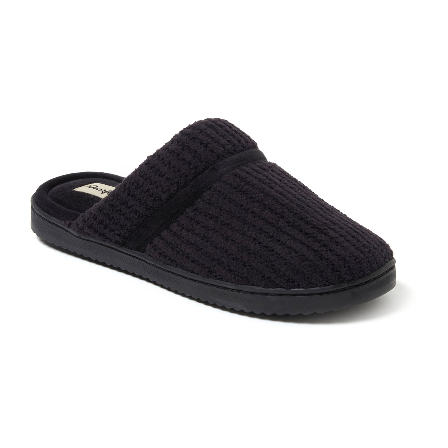 Dearfoams Serena Marled Chenille Scuff Womens Memory Foam Slip-On Slippers