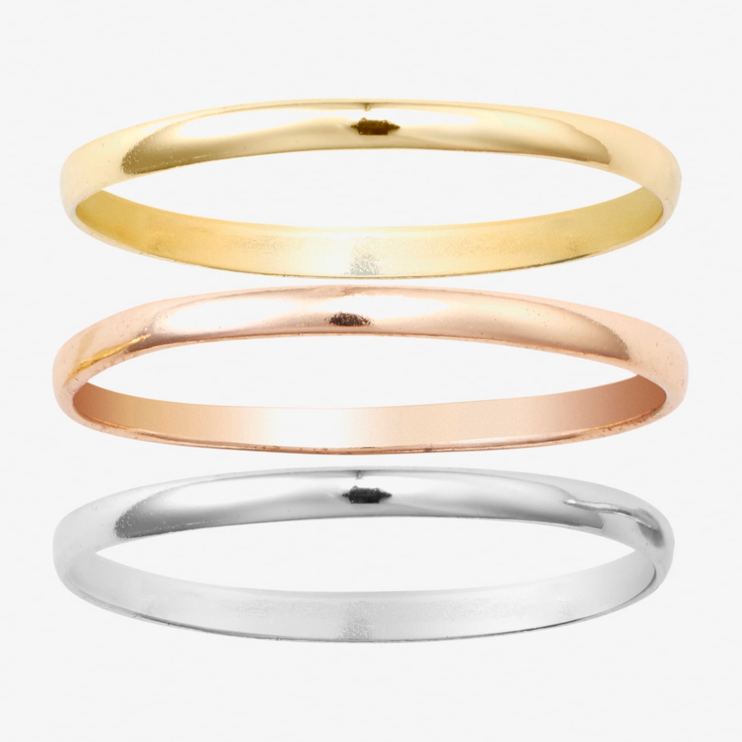 Silver Treasures Womens Sterling Ring Set
