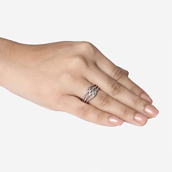 Limited Quantities! Womens 1/10 CT. T.W. Natural White Diamond Sterling Silver Cocktail Ring