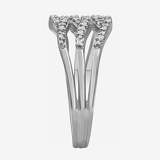 Limited Quantities! Womens 1/10 CT. T.W. Natural White Diamond Sterling Silver Cocktail Ring