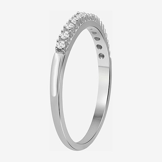 Limited Quantities! Womens 1/10 CT. T.W. Natural White Diamond Sterling Silver Wedding Band