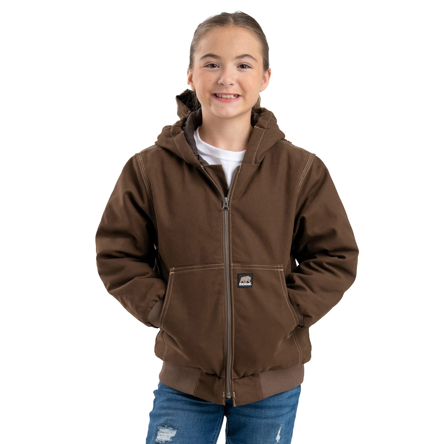 Berne Little & Big Kid Unisex Hooded Heavyweight Quilted Jacket