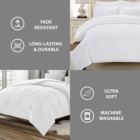 Swift Home All-Season Ultra Soft Home Essential Midweight Reversible Down Alternative Wrinkle Resistant Comforter