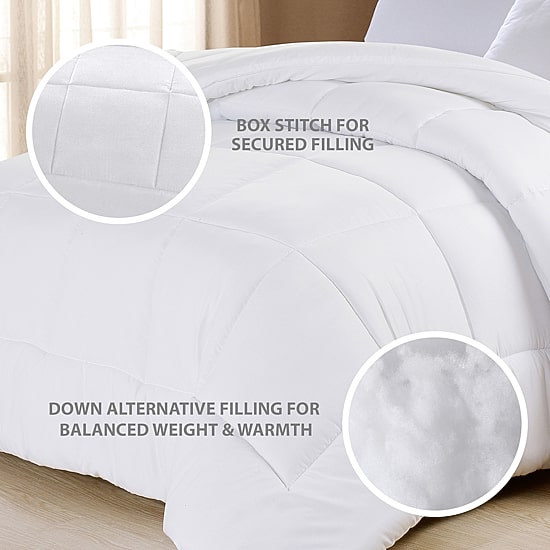 Swift Home All-Season Ultra Soft Home Essential Midweight Reversible Down Alternative Wrinkle Resistant Comforter