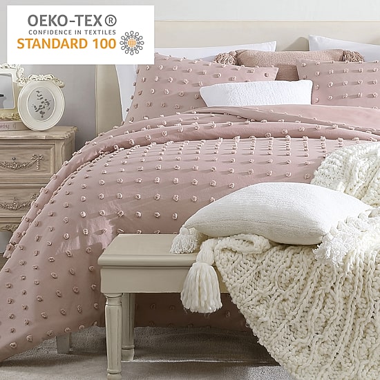 Swift Home Tufted Pom Pom Boho All Season Midweight Down Alternative Comforter Set