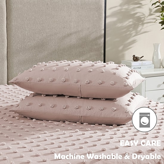Swift Home Tufted Pom Pom Boho All Season Midweight Down Alternative Comforter Set
