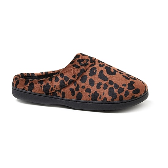 Dearfoams Darcy Velour Womens Memory Foam Clog Slippers