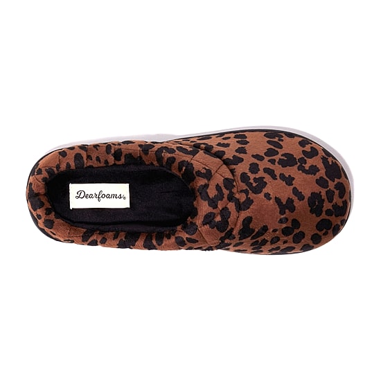 Dearfoams Darcy Velour Womens Memory Foam Clog Slippers