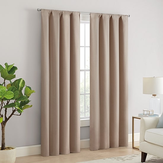 Eclipse Cannes Magnitech Rod Pocket 100% Blackout Single Curtain Panel