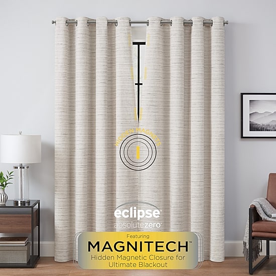 Eclipse Branson Magnitech Grommet Top 100% Blackout Single Curtain Panel