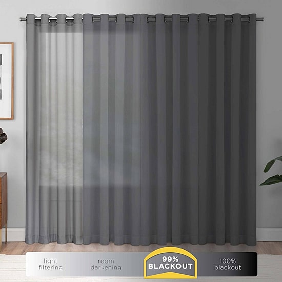 Eclipse Kendall Rod Pocket Blackout Single Curtain Panel