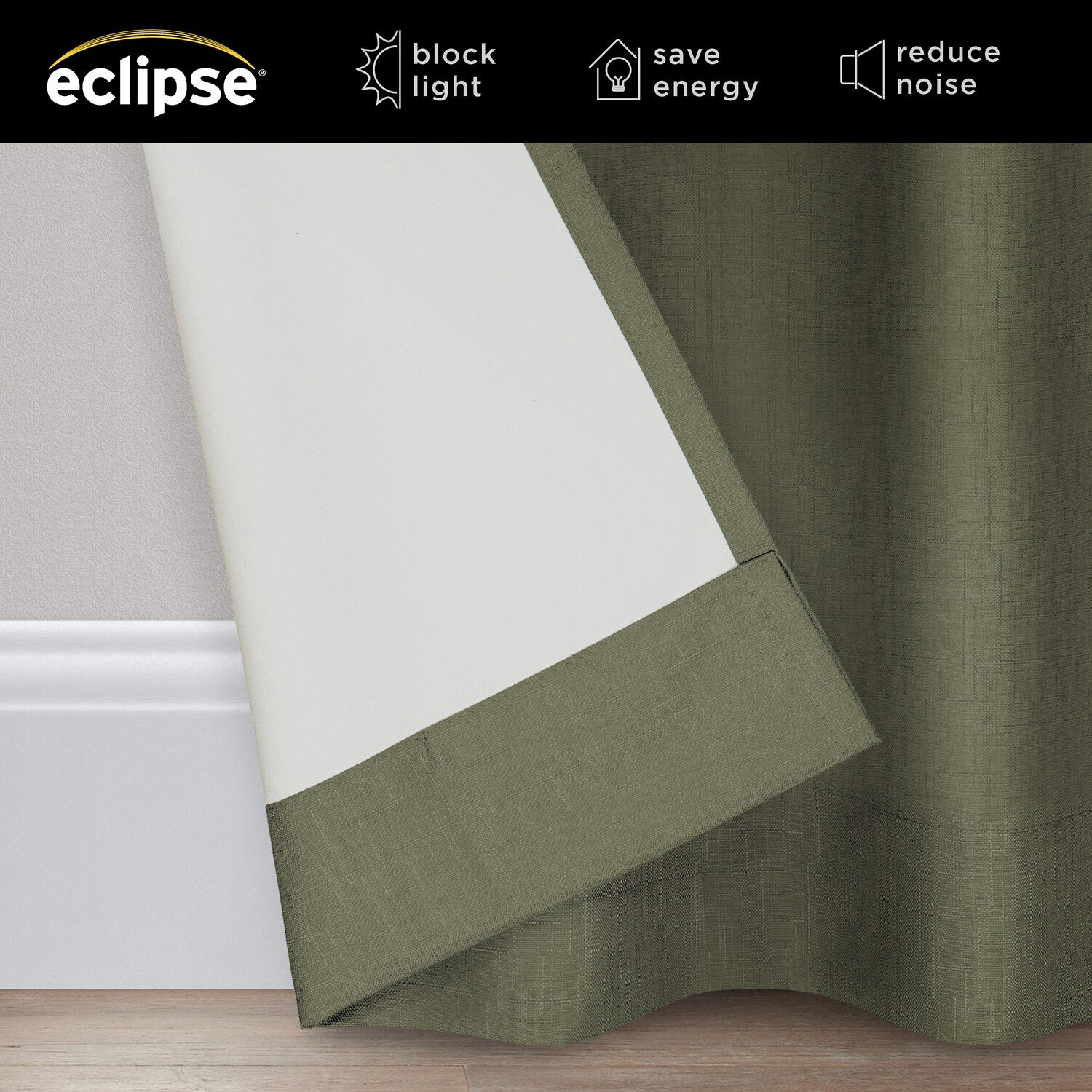 Eclipse Kendall Rod Pocket Blackout Single Curtain Panel