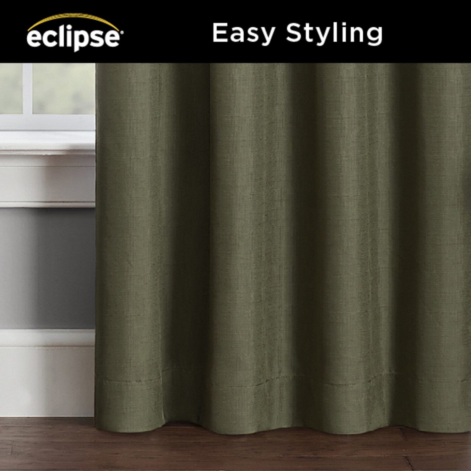 Eclipse Kendall Rod Pocket Blackout Single Curtain Panel