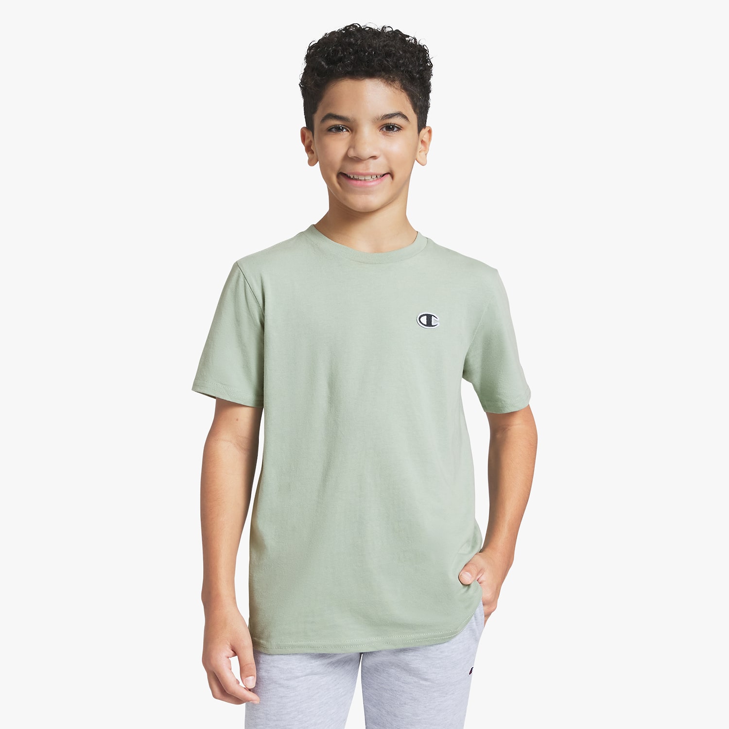 Champion Big Kid Boys Round Neck Short Sleeve Regular Fit Graphic T-Shirt