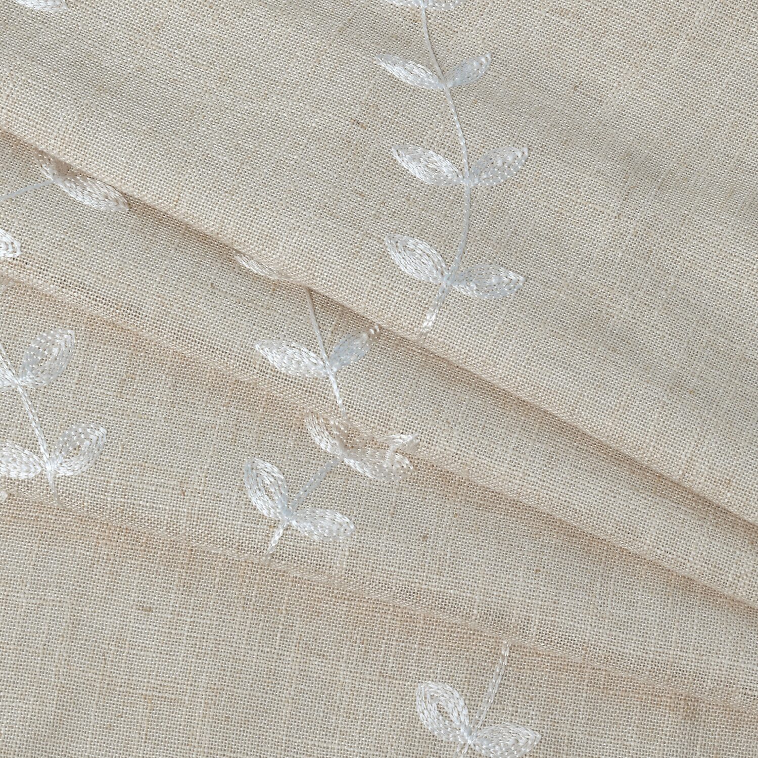 Max Blackout Lindley Linen Blend Embroidered Grommet Top 100% Single Curtain Panel