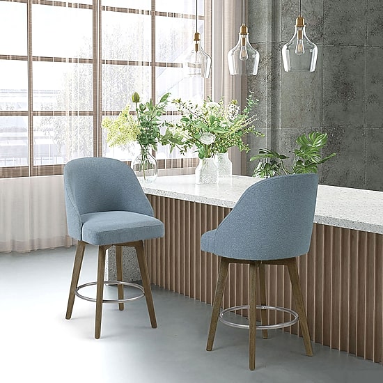 Madison Park Walsh Counter Stool Counter Height Upholstered Swivel Bar Stool