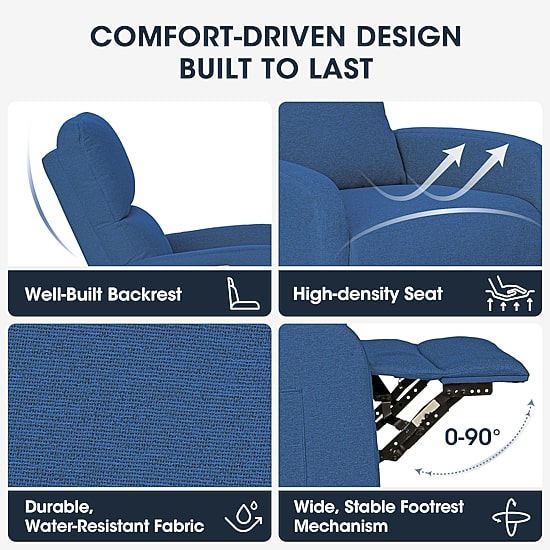 INK+IVY Curved Slope-Arm Recliner