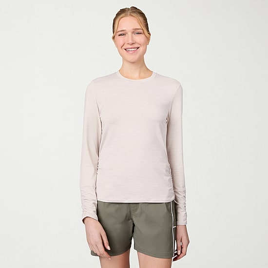 Free Country Womens Crew Neck Long Sleeve Stretch Fabric T-Shirt