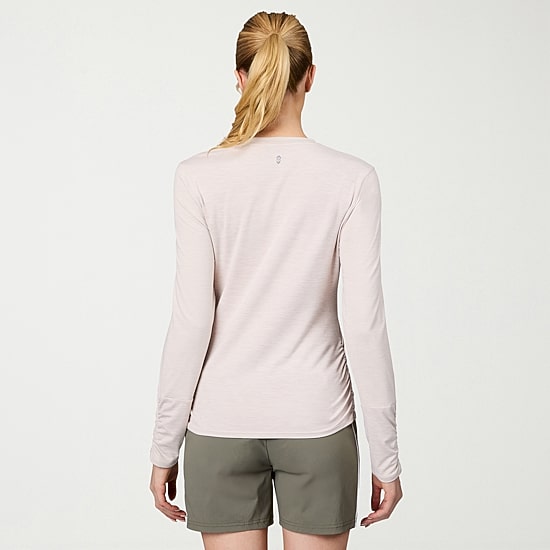Free Country Womens Crew Neck Long Sleeve Stretch Fabric T-Shirt