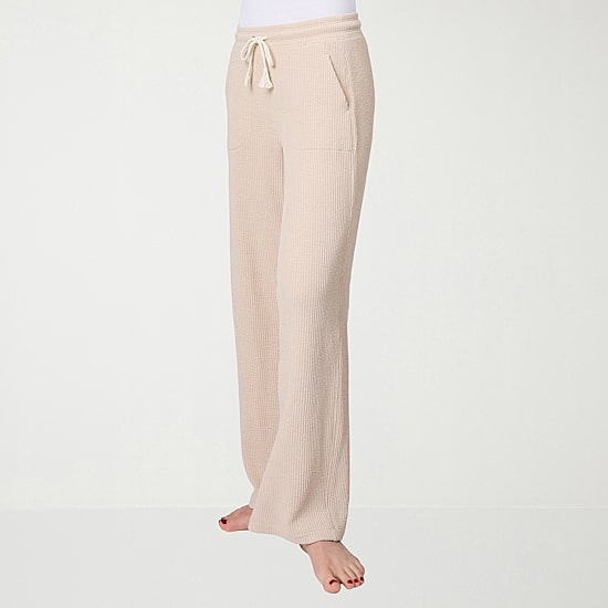 Free Country Womens Comfort Waistband Wide Leg Mid Rise Drawstring Pant