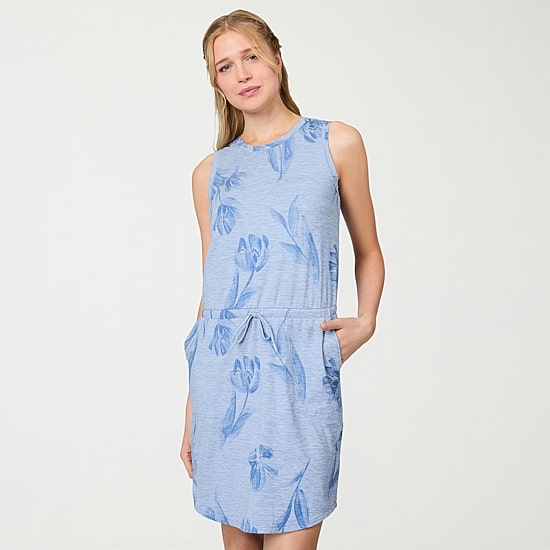 Free Country Womens Crew Neck Sleeveless A-Line Dress