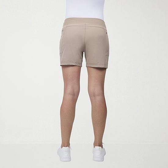 Free Country Womens Mid Rise Stretch Fabric Active Pull-On Short