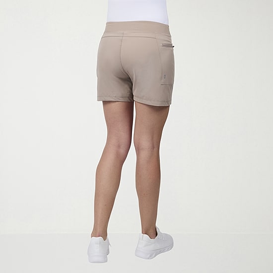 Free Country Womens Mid Rise Stretch Fabric Active Pull-On Short