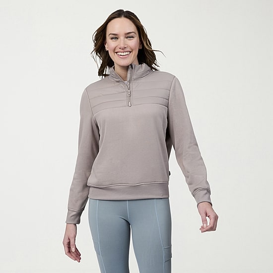 Free Country Womens High Neck Long Sleeve Quarter-Zip Pullover
