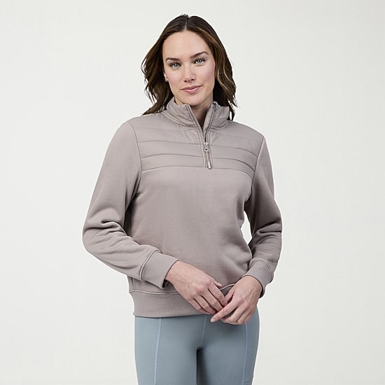 Free Country Womens High Neck Long Sleeve Quarter-Zip Pullover
