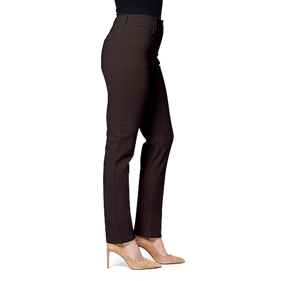 Gloria Vanderbilt Womens Misses Long High Rise Stretch Fabric Tapered Leg Jean