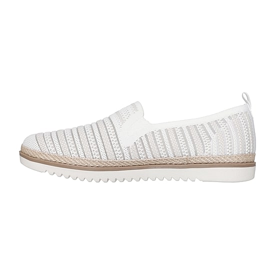 Skechers Bobs Flexpadrille Lo So Chic Womens Round Closed Toe Slip-On Shoe