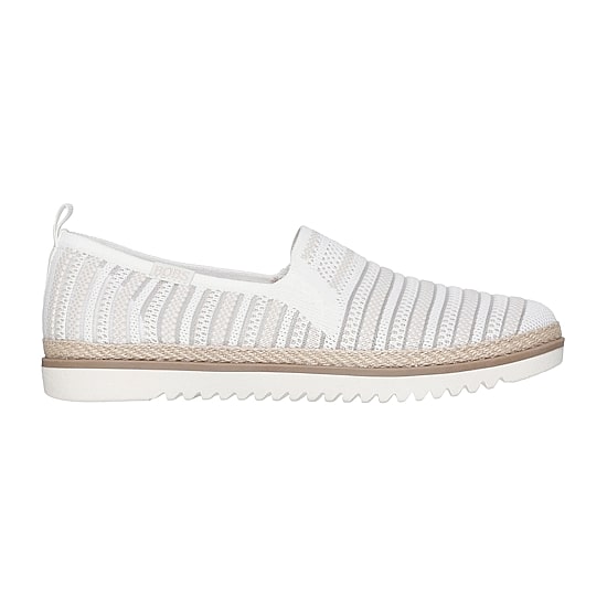 Skechers Bobs Flexpadrille Lo So Chic Womens Round Closed Toe Slip-On Shoe