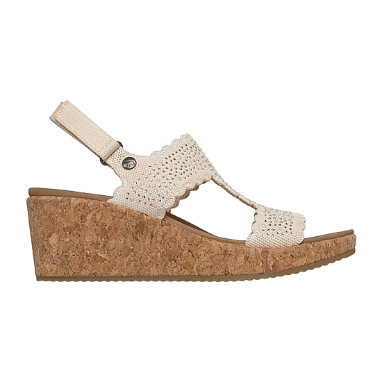 Skechers Womens Beverlee Arch Fit Wedge Sandals