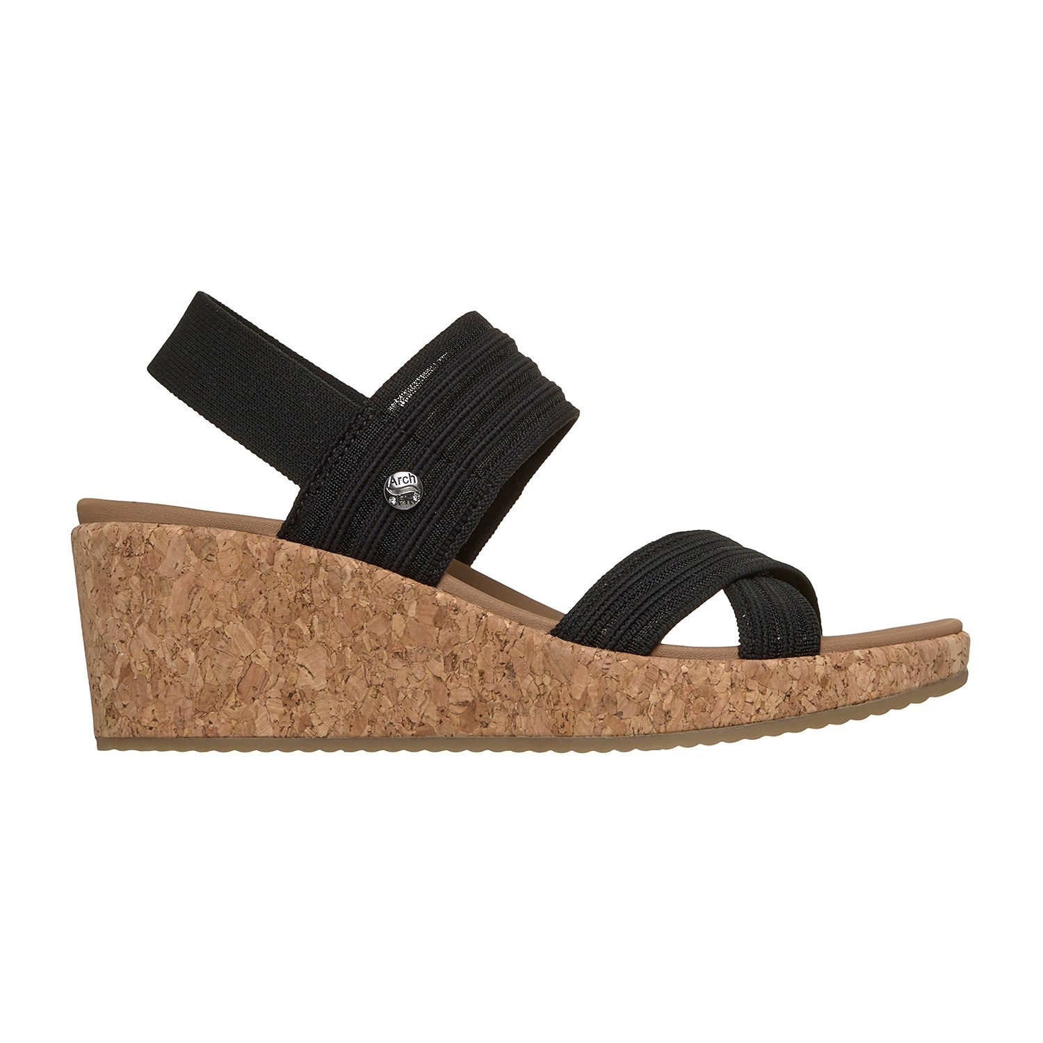 Skechers Womens Beverlee Arch Fit Wedge Sandals