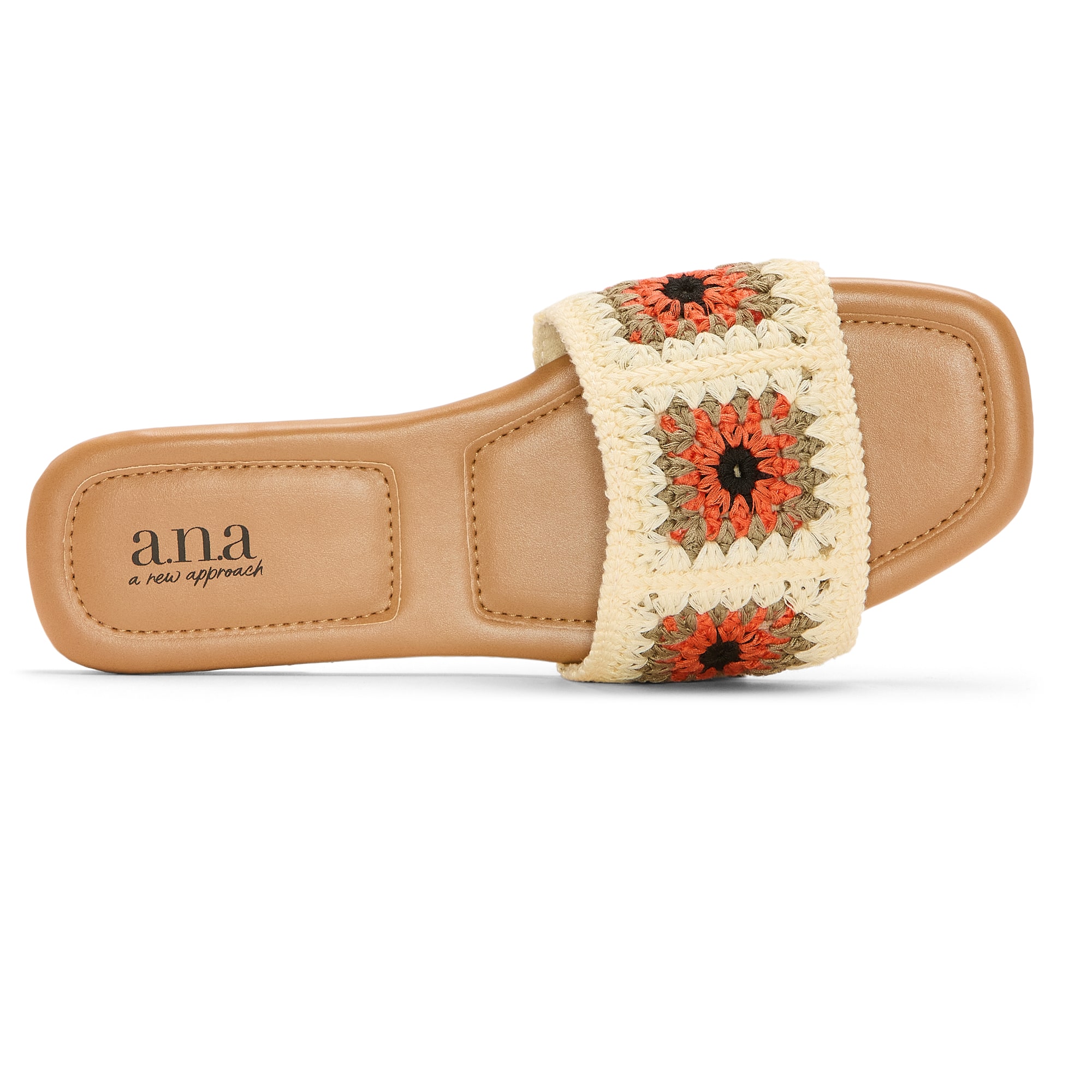 a.n.a Womens Crochet Slide Sandals