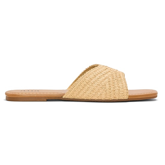 A.N.A Womens Straw Slide Sandals