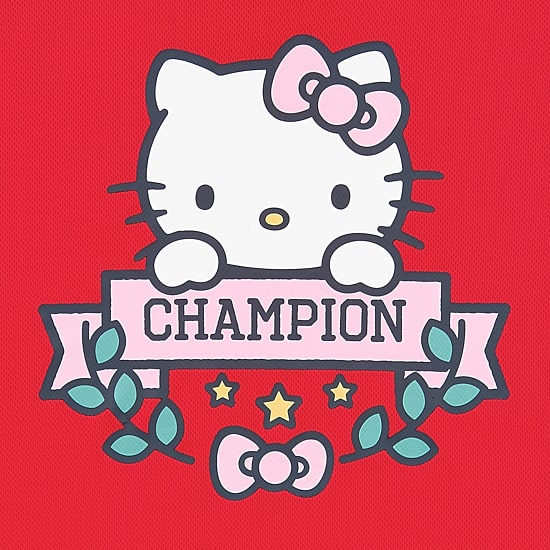 Womens Juniors V Neck Short Sleeve Hello Kitty Jersey