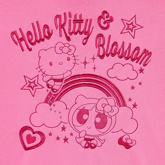 Hello Kitty® And Friends X The Powerpuff Girls™ Womens Juniors Long Sleeve Fleece Zipper Hoodie