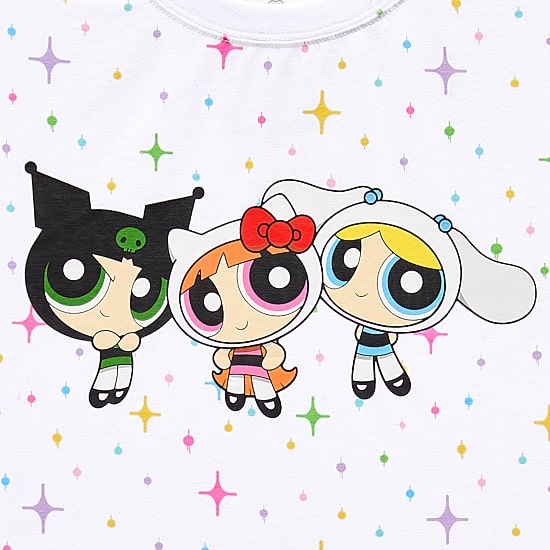 Hello Kitty® And Friends X The Powerpuff Girls™ Juniors Womens Short Sleeve Graphic T-Shirt
