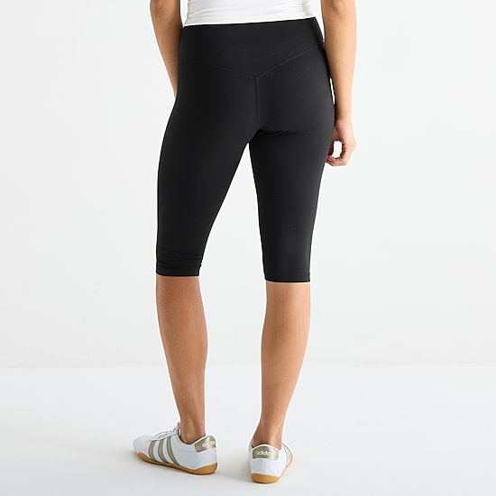 Arizona Womens Mid Rise Knit Juniors Capri Legging