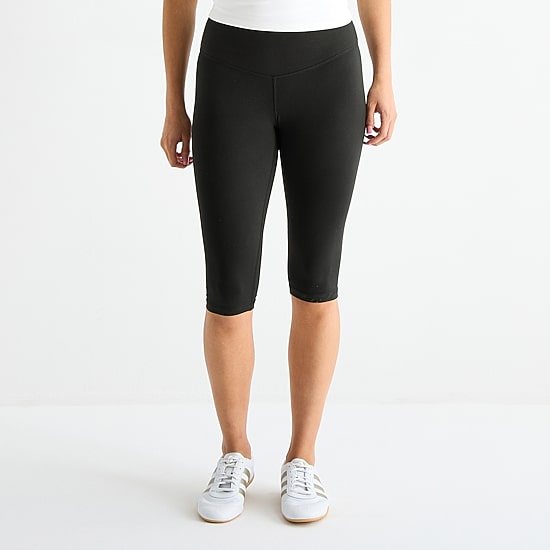 Arizona Womens Mid Rise Knit Juniors Capri Legging
