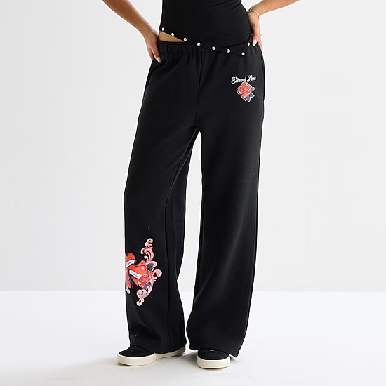 Forever 21 Womens Juniors Wide Leg Sweatpant