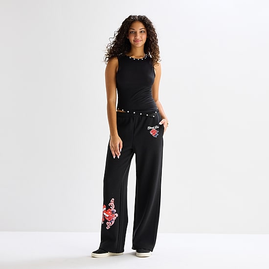Forever 21 Womens Juniors Wide Leg Sweatpant