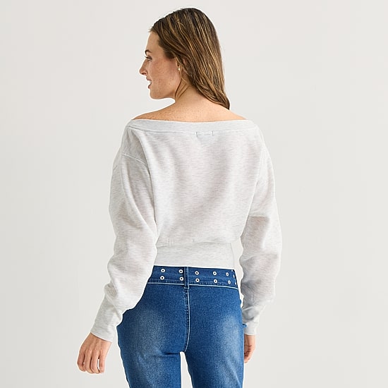 Forever 21 Juniors Womens Boat Neck Long Sleeve Pullover Sweater