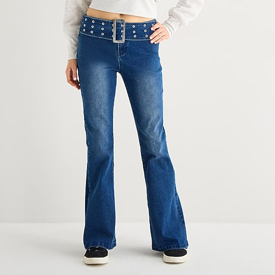 Forever 21 Womens Juniors Flare Leg Jean